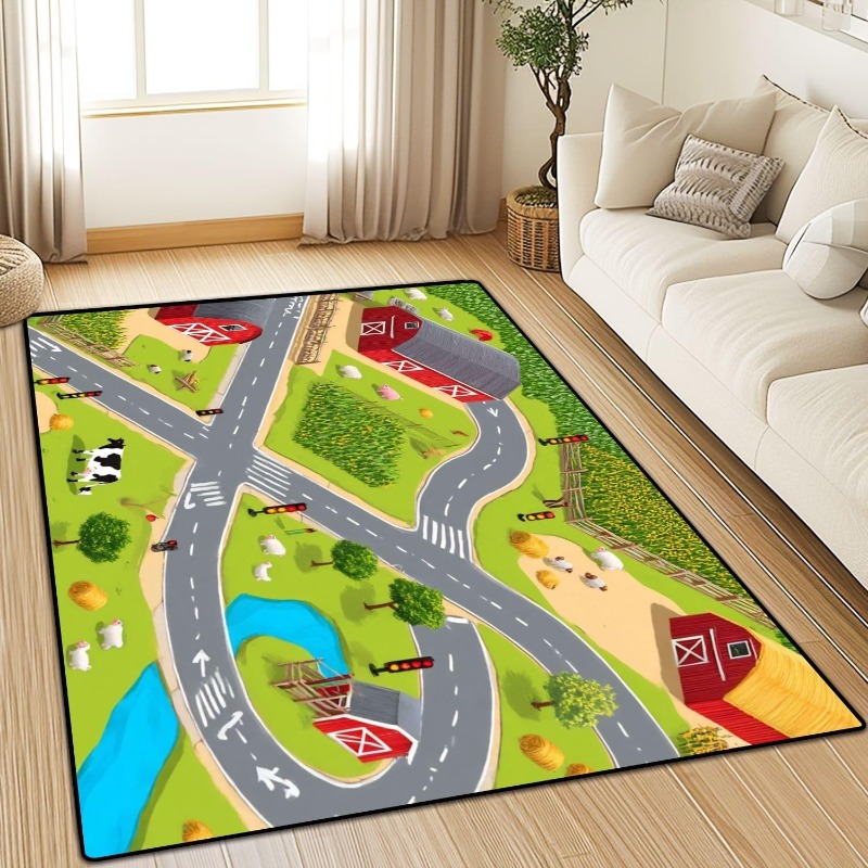Farm Traffic Pattern Carpet Ba - Commercial Road Printing ulasan dan harga